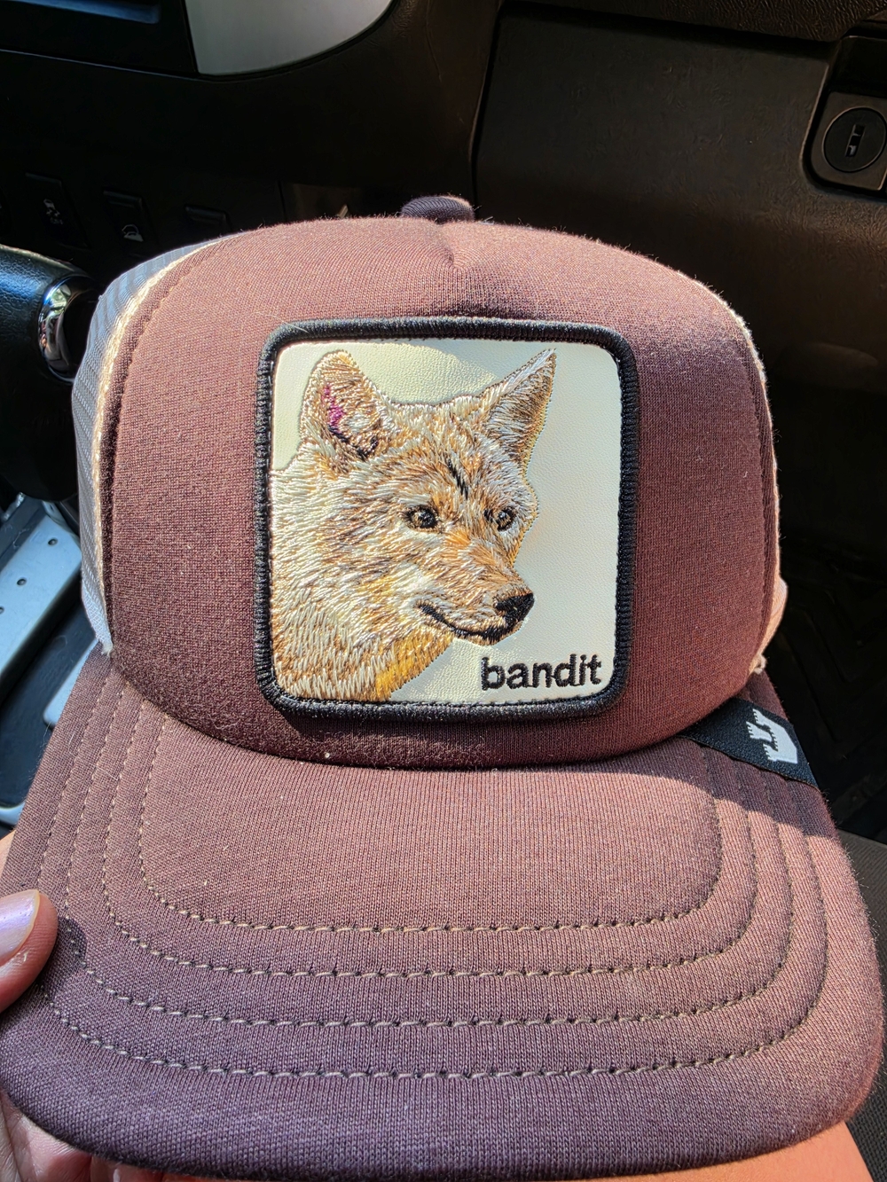 Bandit Kids Brown Trucker Hat with Coyote Patch